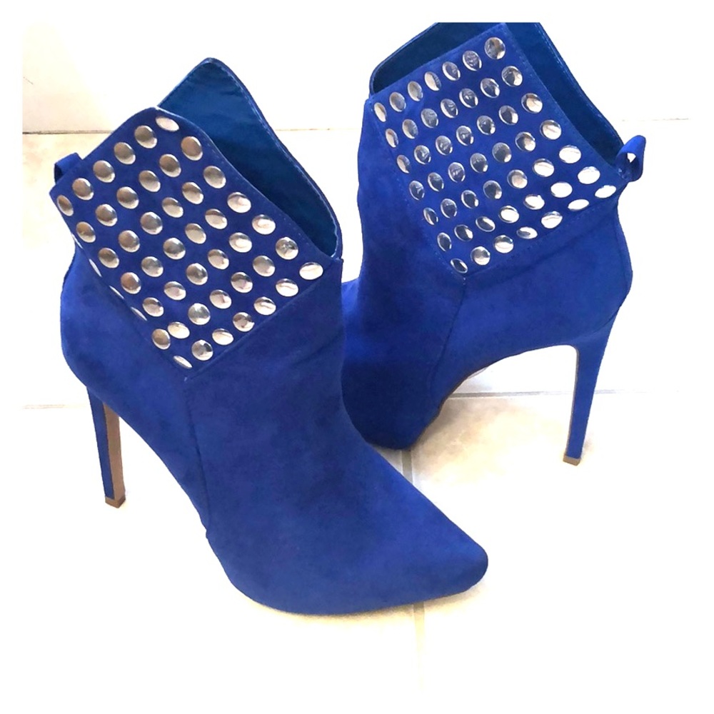 8.5 Royal Blue Studded Boots